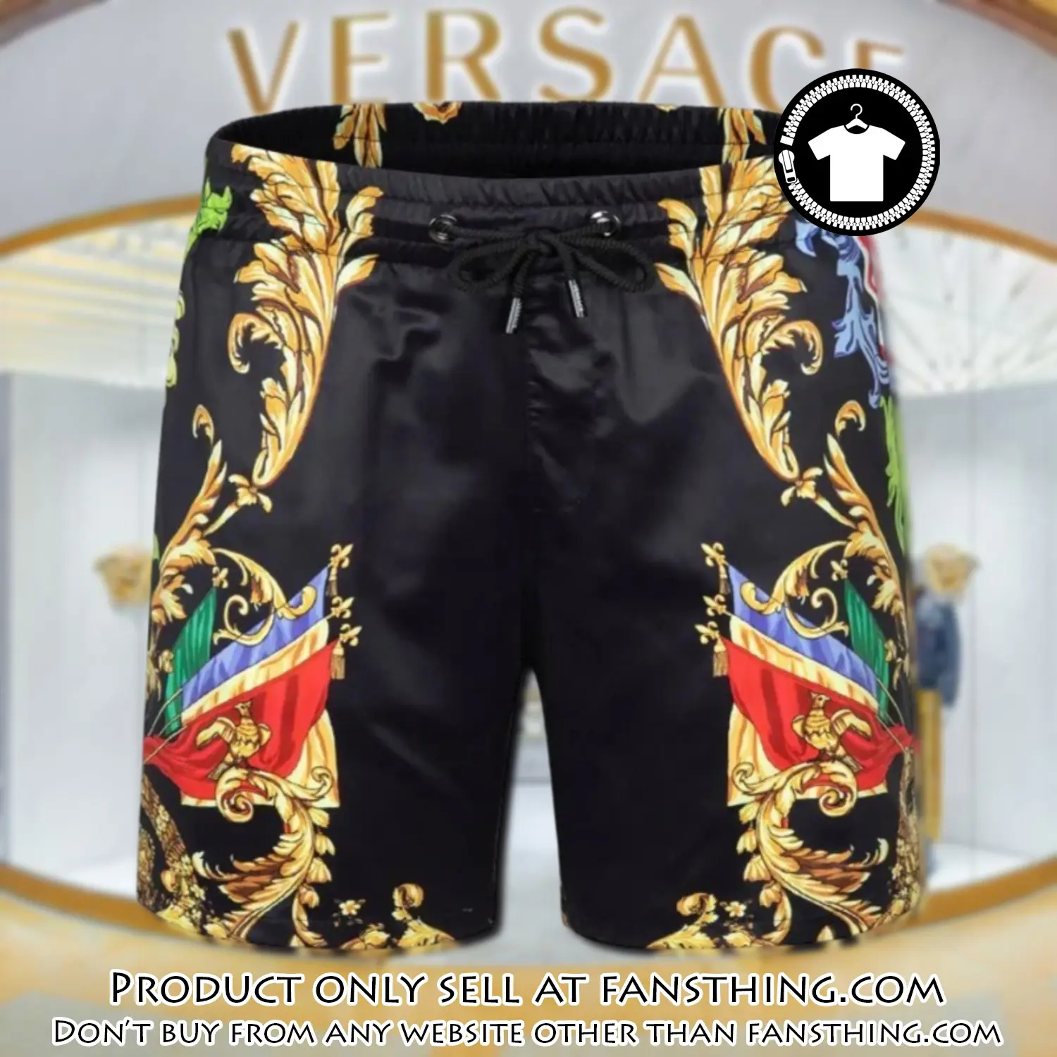 Versace new hot 3d luxury all over print shorts pants for men fst5708414